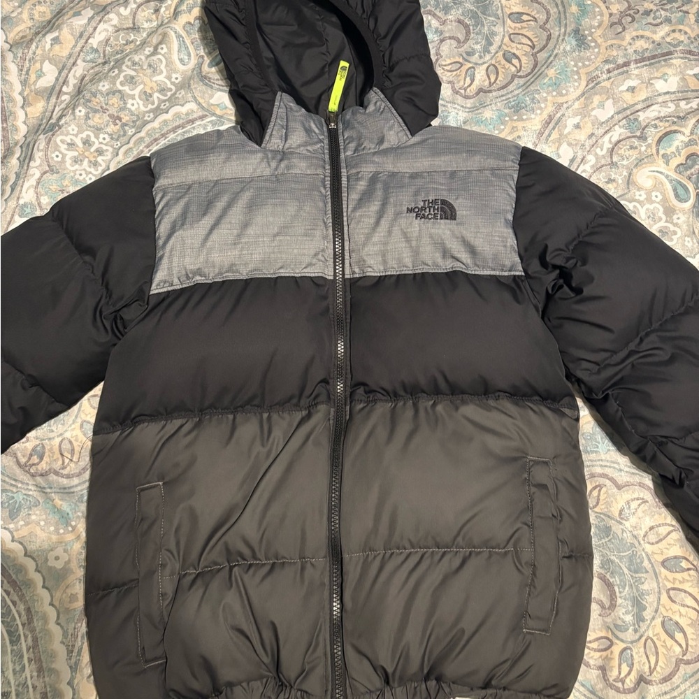 The North Face Kids' Black and Gray Puffer Jacket
